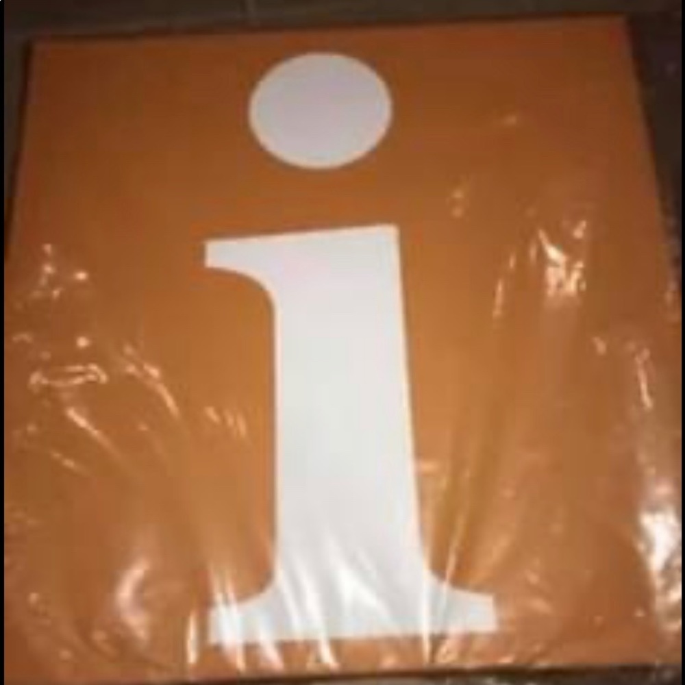 Avalisa 18” stretched Canvas lower letter i orange alphabet letter wall art